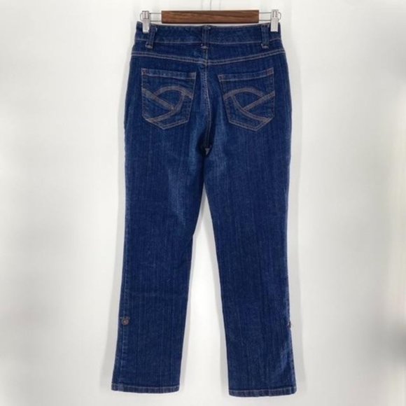Nine West East End Capri Jeans Midrise Roll Tab 2 - Picture 10 of 11